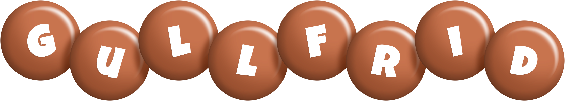 Gullfrid candy-brown logo