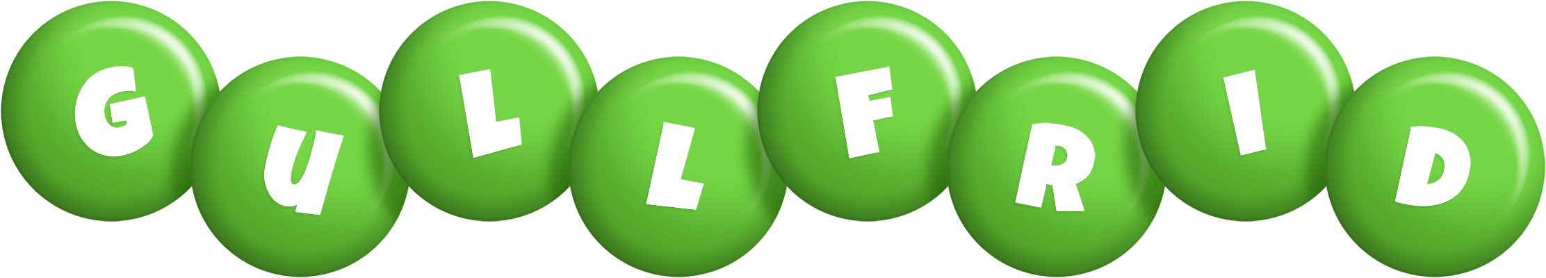 Gullfrid candy-green logo