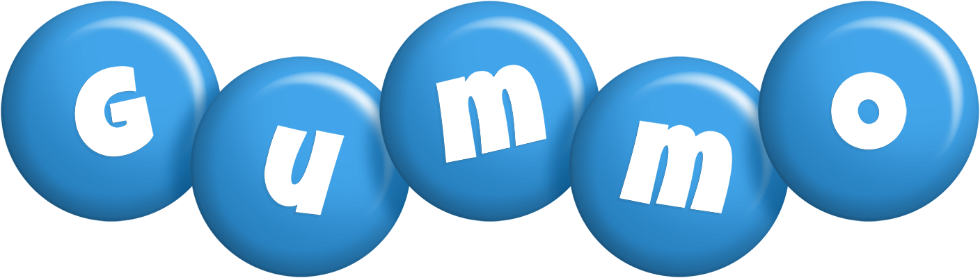 Gummo candy-blue logo