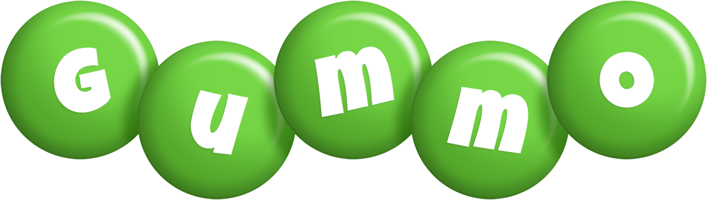 Gummo candy-green logo