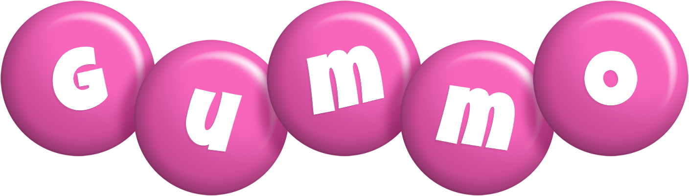 Gummo candy-pink logo