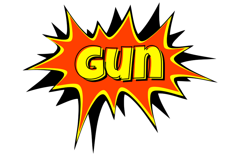 Gun bazinga logo