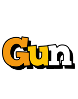 Gun cartoon logo
