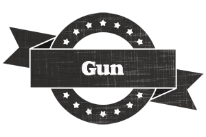 Gun grunge logo