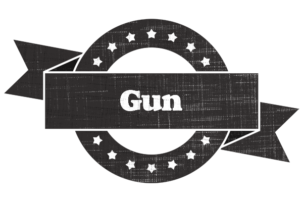 Gun grunge logo