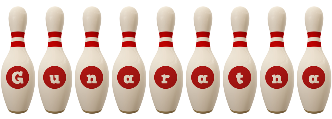 Gunaratna bowling-pin logo