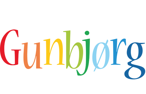 Gunbjørg birthday logo