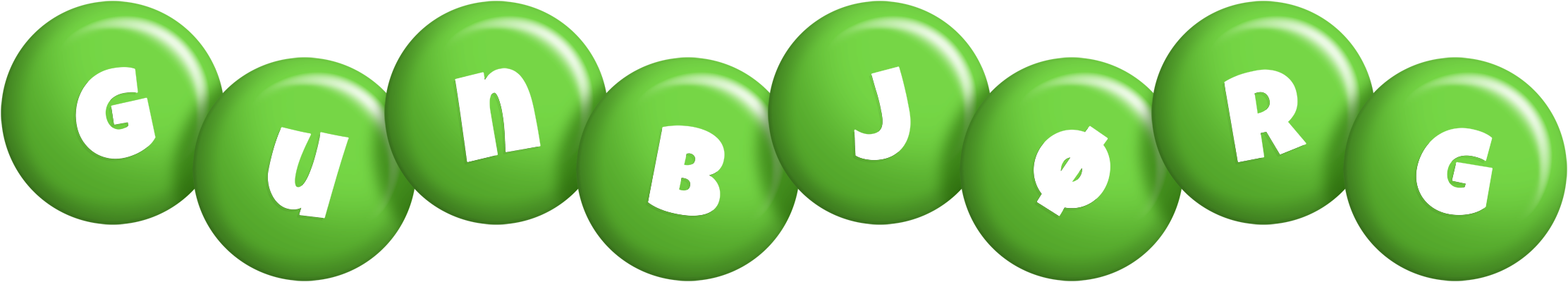 Gunbjørg candy-green logo