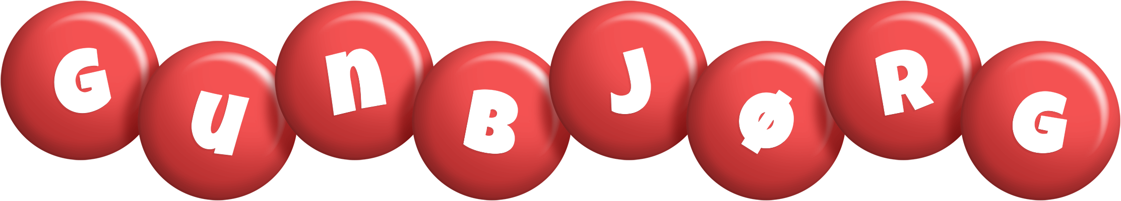 Gunbjørg candy-red logo