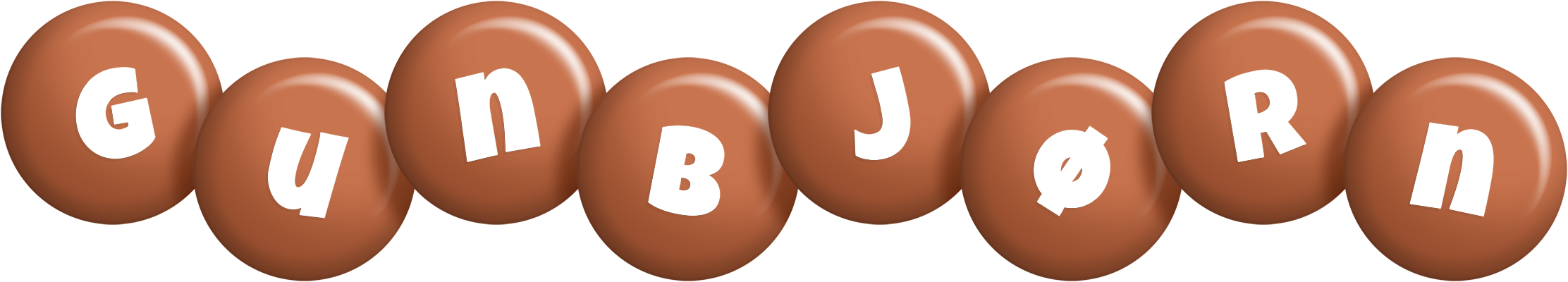 Gunbjørn candy-brown logo