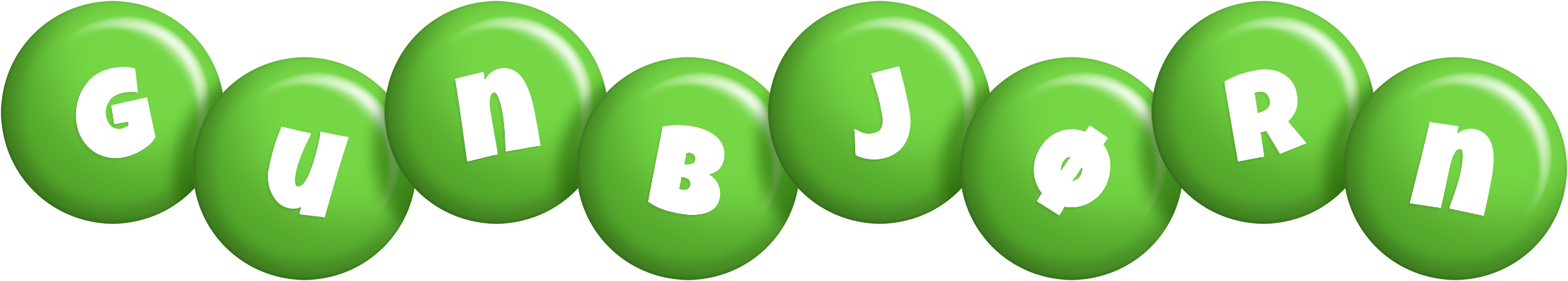 Gunbjørn candy-green logo