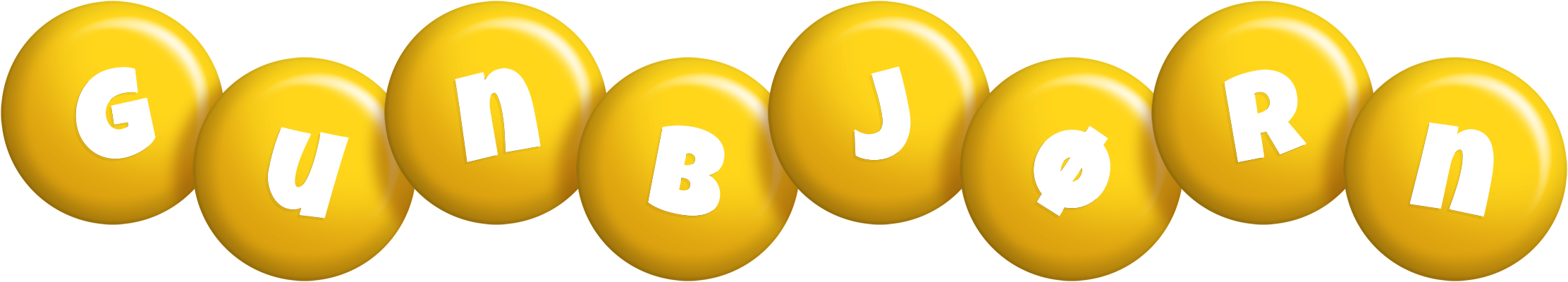 Gunbjørn candy-yellow logo