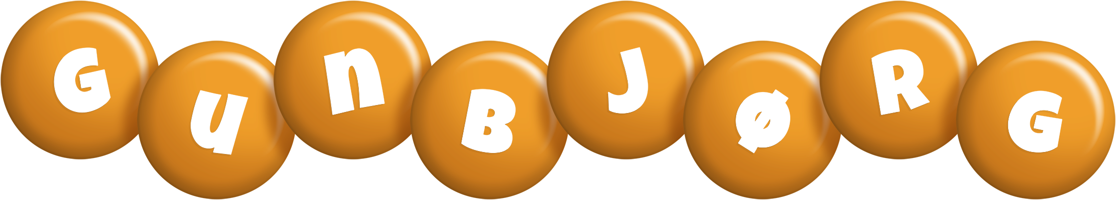 Gunbjørg candy-orange logo