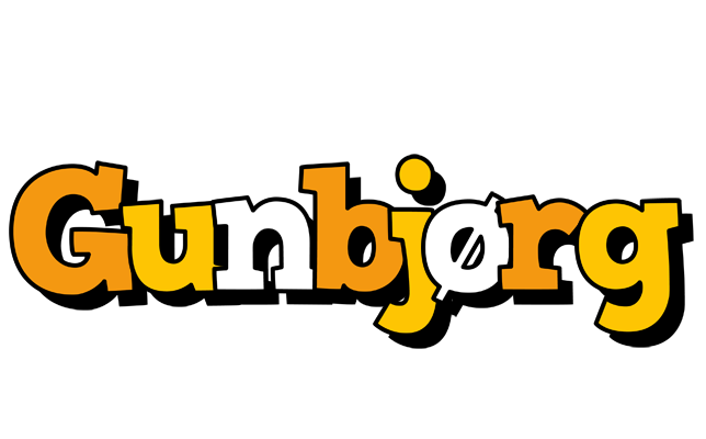 Gunbjørg cartoon logo