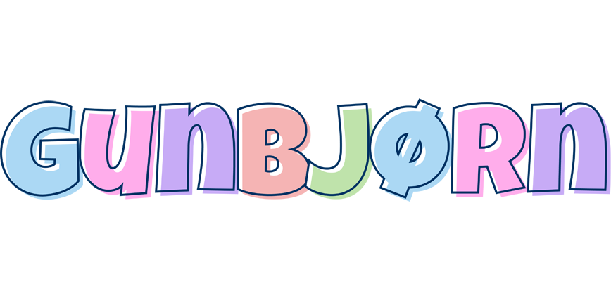 Gunbjørn pastel logo