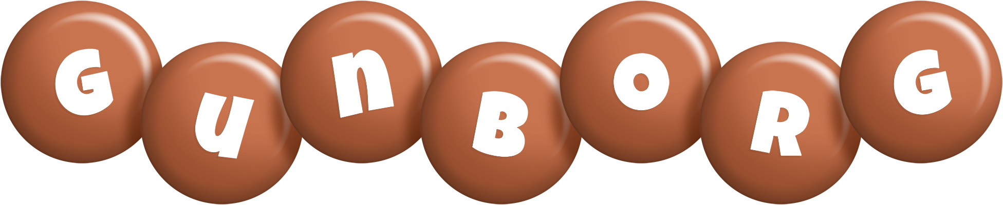 Gunborg candy-brown logo