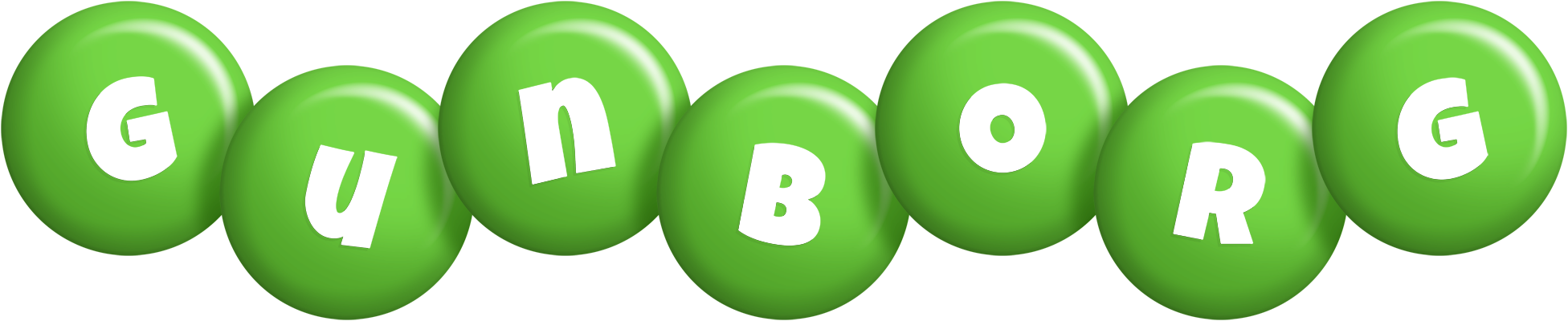 Gunborg candy-green logo