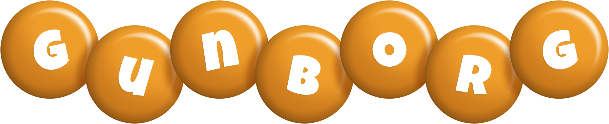 Gunborg candy-orange logo