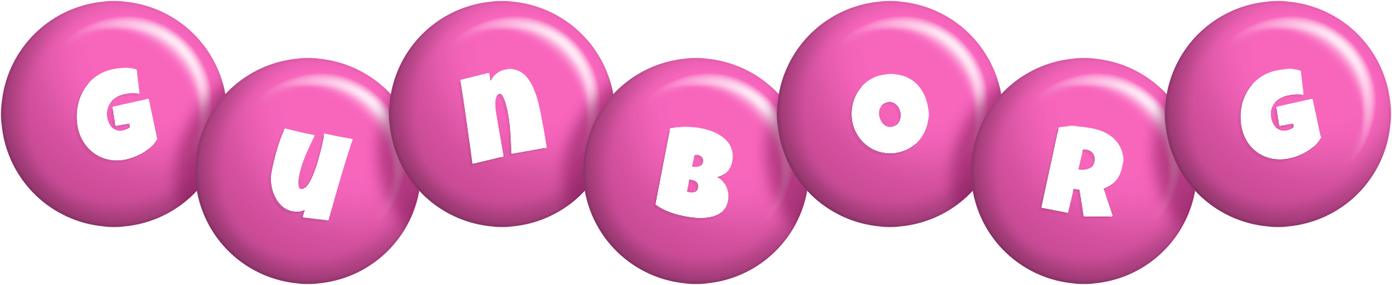 Gunborg candy-pink logo
