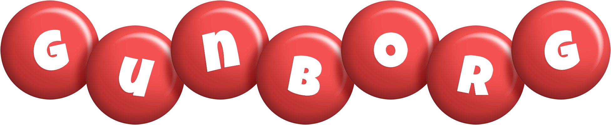 Gunborg candy-red logo
