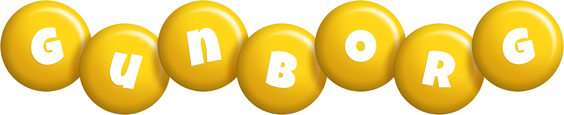 Gunborg candy-yellow logo