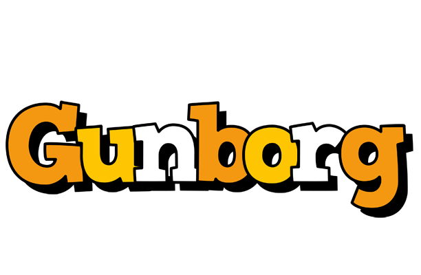 Gunborg cartoon logo