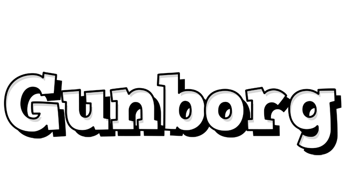 Gunborg snowing logo