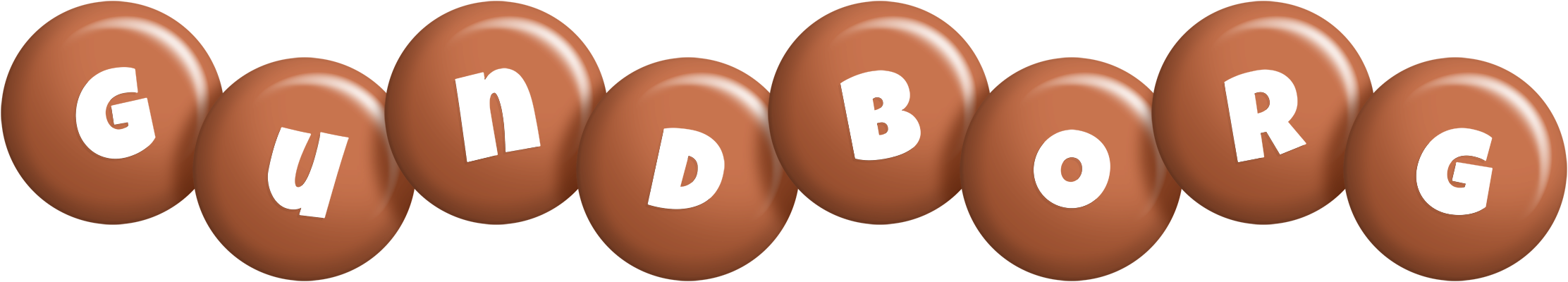 Gundborg candy-brown logo