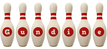 Gundine bowling-pin logo