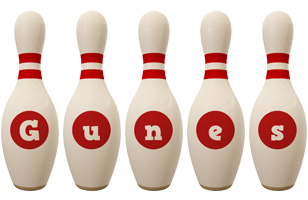 Gunes bowling-pin logo