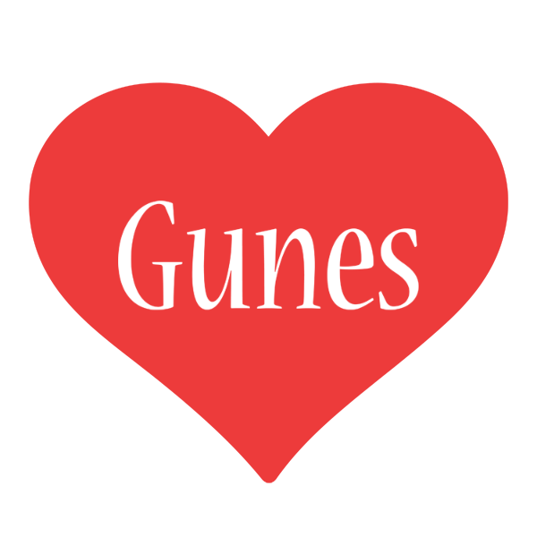 Gunes love logo