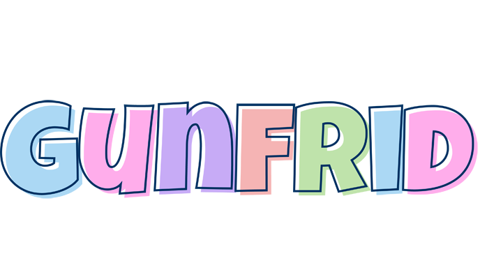 Gunfrid pastel logo