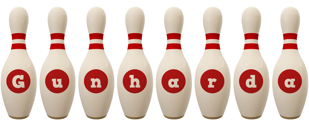 Gunharda bowling-pin logo