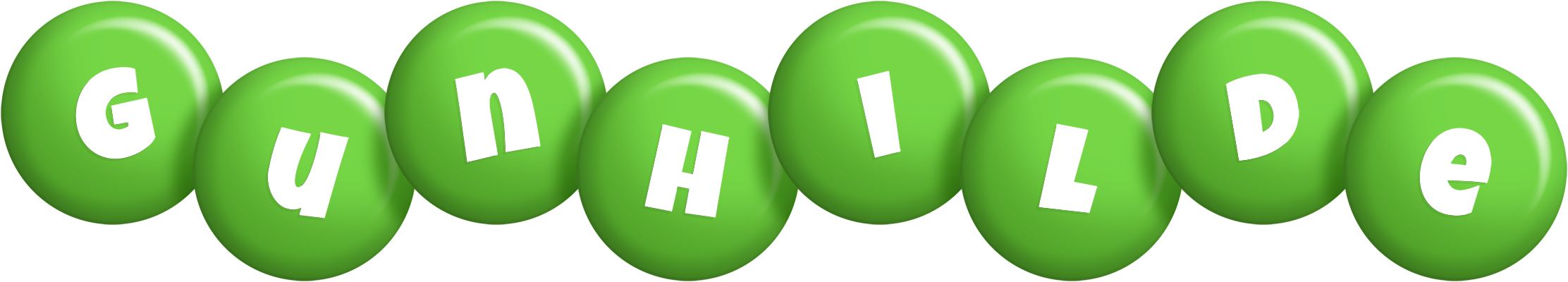 Gunhilde candy-green logo