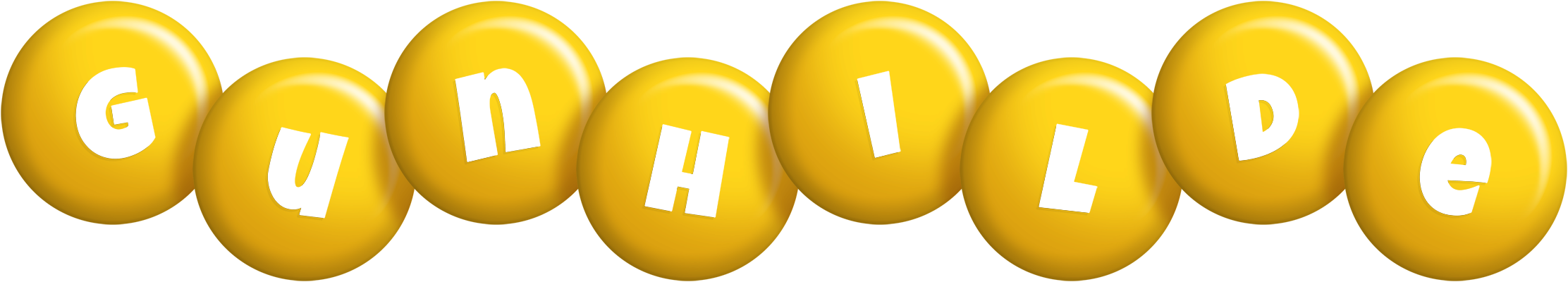 Gunhilde candy-yellow logo
