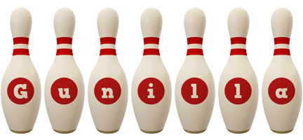 Gunilla bowling-pin logo