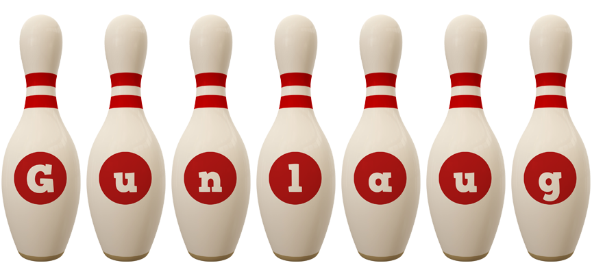 Gunlaug bowling-pin logo