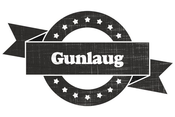 Gunlaug grunge logo
