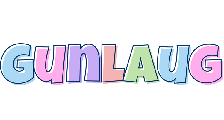 Gunlaug pastel logo