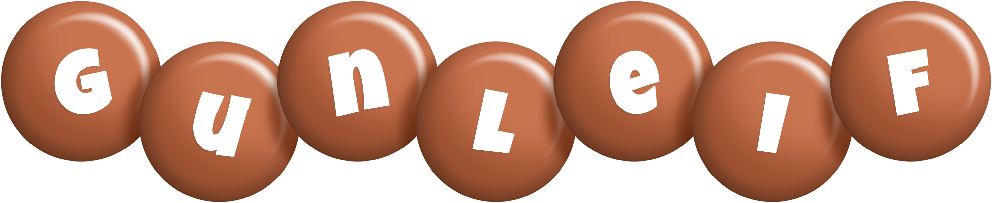 Gunleif candy-brown logo