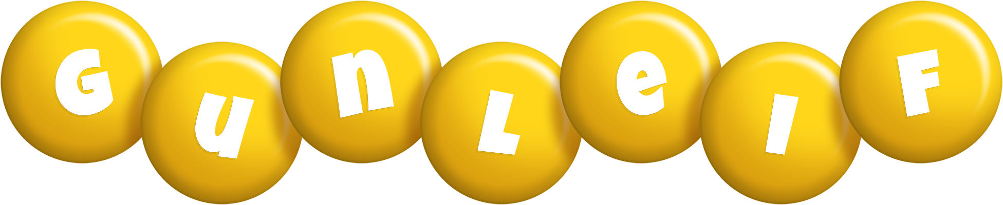 Gunleif candy-yellow logo