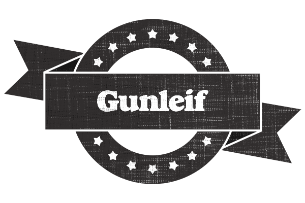 Gunleif grunge logo