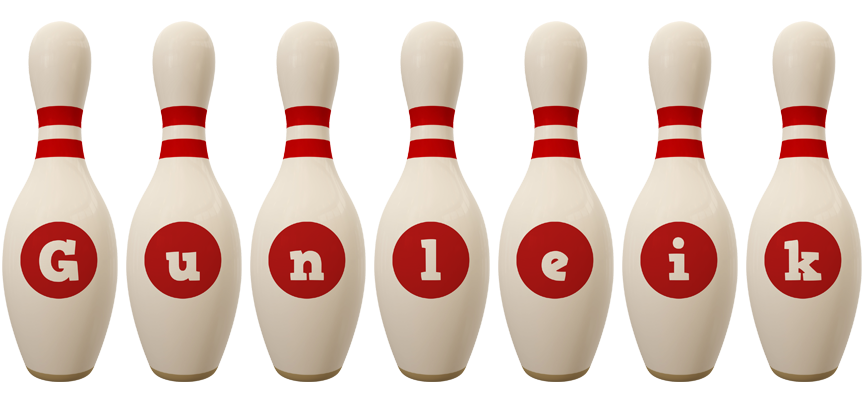 Gunleik bowling-pin logo