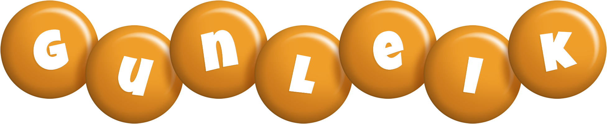 Gunleik candy-orange logo