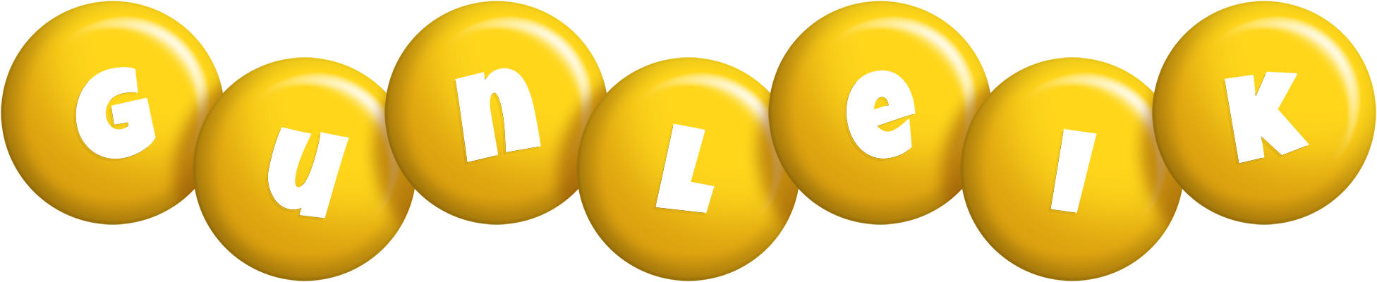 Gunleik candy-yellow logo