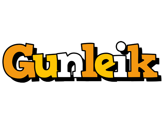 Gunleik cartoon logo