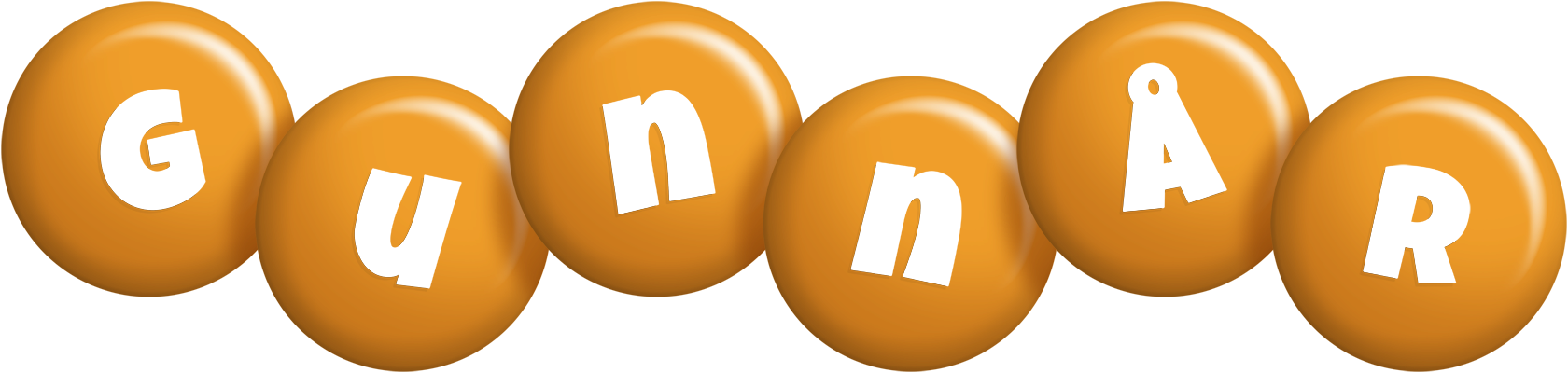 Gunnår candy-orange logo