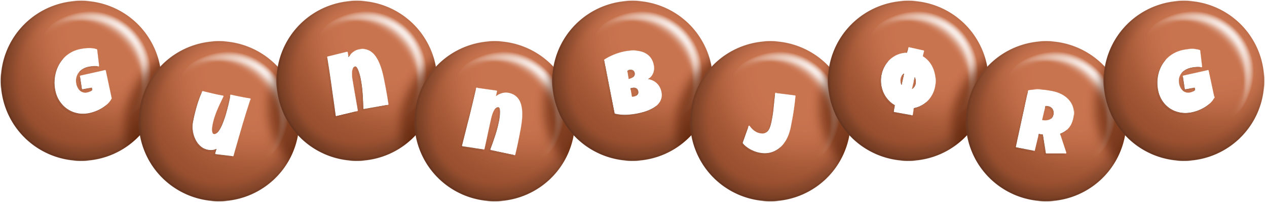 Gunnbjørg candy-brown logo