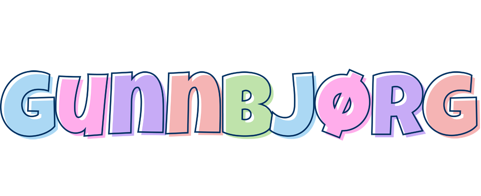 Gunnbjørg pastel logo
