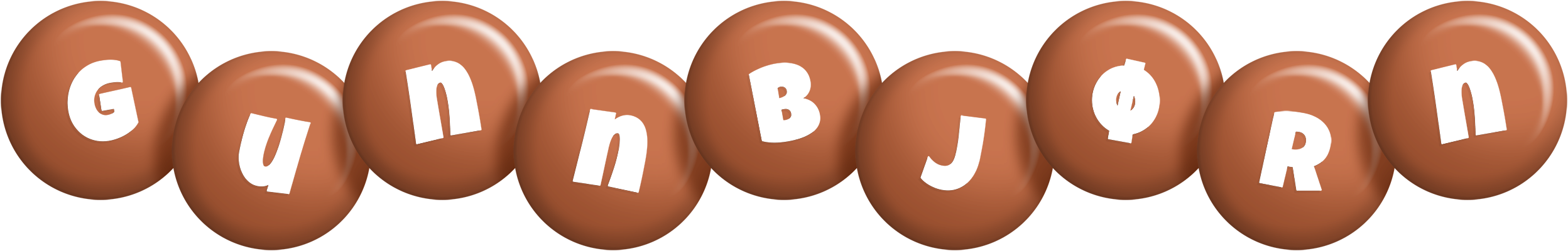 Gunnbjørn candy-brown logo
